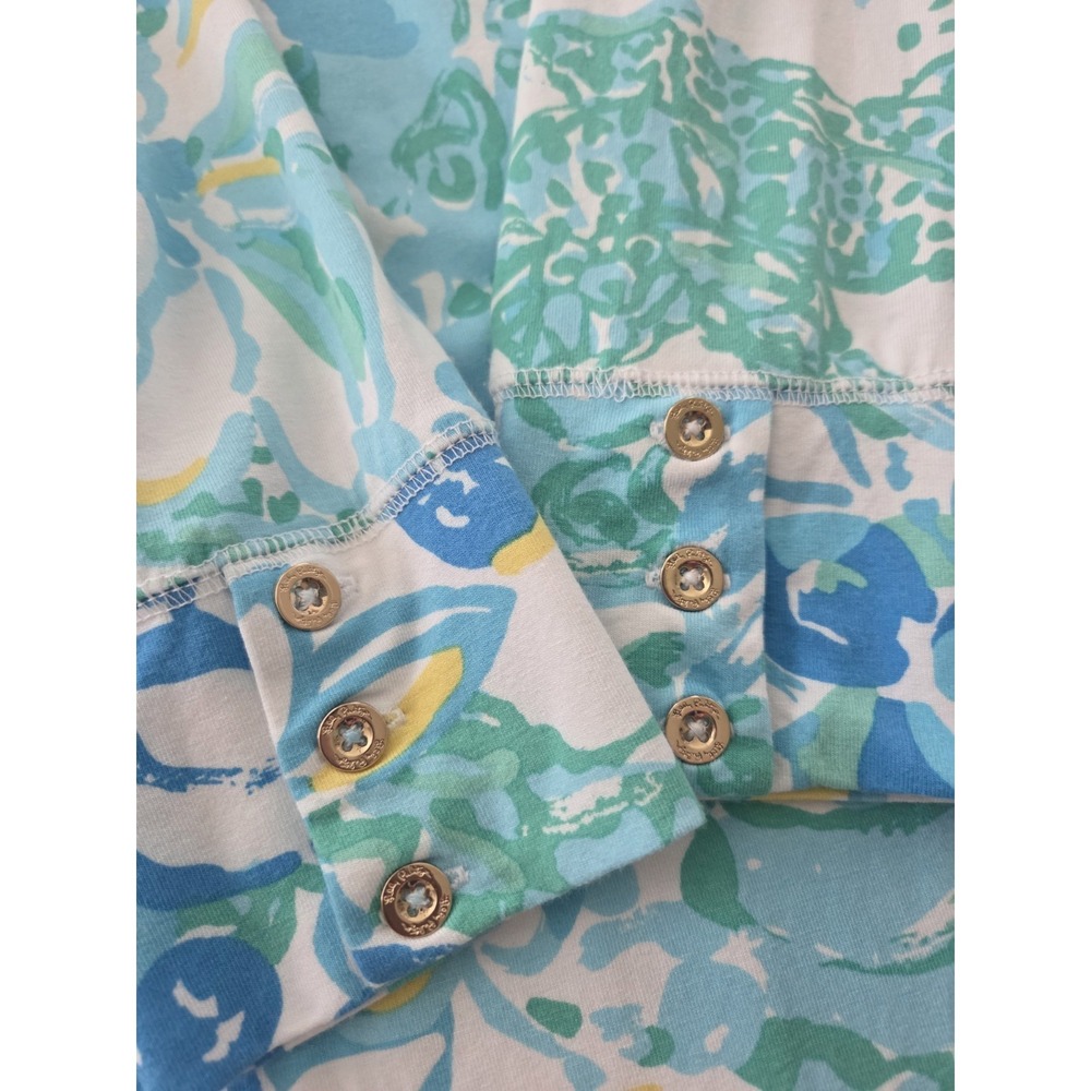 Lilly Pulitzer Sophiletta Dress Women's Small Blue Green Preppy Coastal Sophia - Picture 8 of 12